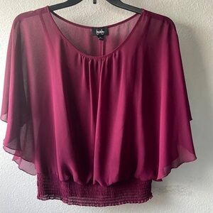 By &By Flutter Sheer Blouse size XL